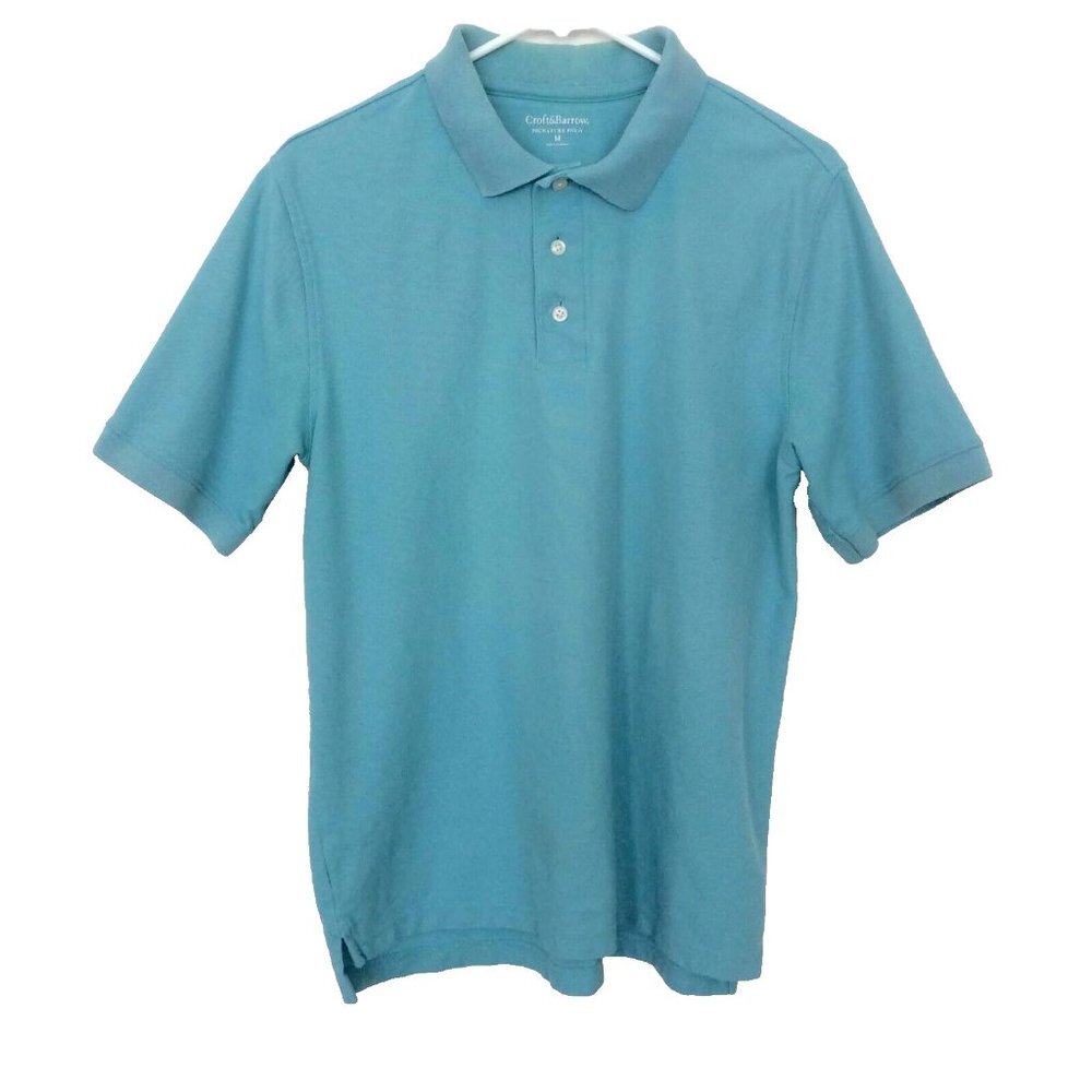 Men's Croft & Barrow Polo Golf Shirt Short Sleeves Medium